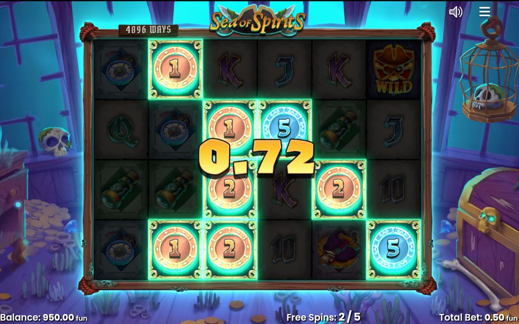 Bonus Spins suivants, cadres Bronze collants sur la grille